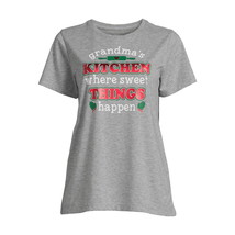 Way to Celebrate Women&#39;s Grandma&#39;s Kitchen Graphic T-Shirt, Gray Size S - £13.81 GBP