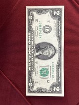 2017A $2 TWO DOLLAR BILL Nice Low Serial Number, Great Condition US Note. - £14.65 GBP
