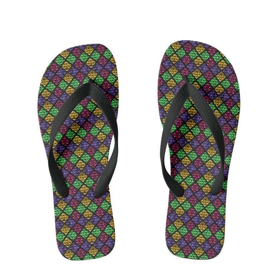 Harlequin Jewel Box PremiumFlip Flops - Wide Straps