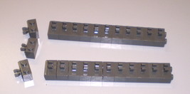 25 Used Lego Dark Gray Brick 1 x 2 with Clip Vertical 30237 - £7.43 GBP