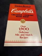 Campbells Creative Cooking with Soup 1900 Delicious Recipes Booklet 32 pages - £3.88 GBP