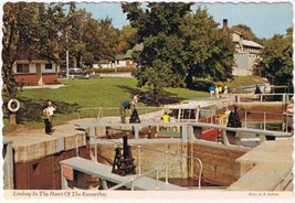 Postcard Birds Eye View Of Locks Lindsay Ontario - $4.94