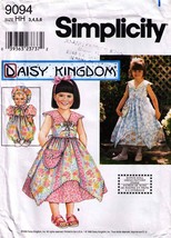 1999 Simplicity DAISY KINGDOM 9094 Child&#39;s Dress &amp; Doll Dress Sizes 3-6 ... - £9.48 GBP