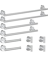 Newfun 10Pcs Brushed Nickel Bathroom Hardware Set - Includes 24&amp;18Inch T... - $77.92