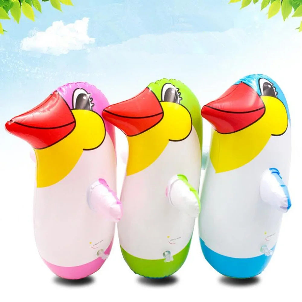 34cm Inflatable Penguin Tumbler Toys Bath Toys Swimming Pool Toy Kids Wa... - $10.52+