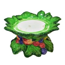 Fitz and Floyd Italian Fruit Cabbage Ceramic Pillar Candle Holder Stand Vintage - £12.07 GBP