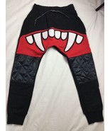 Devil Nut Black Sweats Childs Size 7/8 Y  Leg Cartoon Applique  New No Tags - $19.78