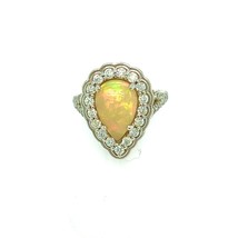 Natural Opal Diamond Ring 6.25 14k W Gold 2.35 TCW Certified $4,950 304174 - £1,088.43 GBP