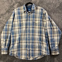 Wrangler Pearlsnap Shirt Mens XL Blue Multicolor Plaid Western Rodeo Casual Work - £6.74 GBP