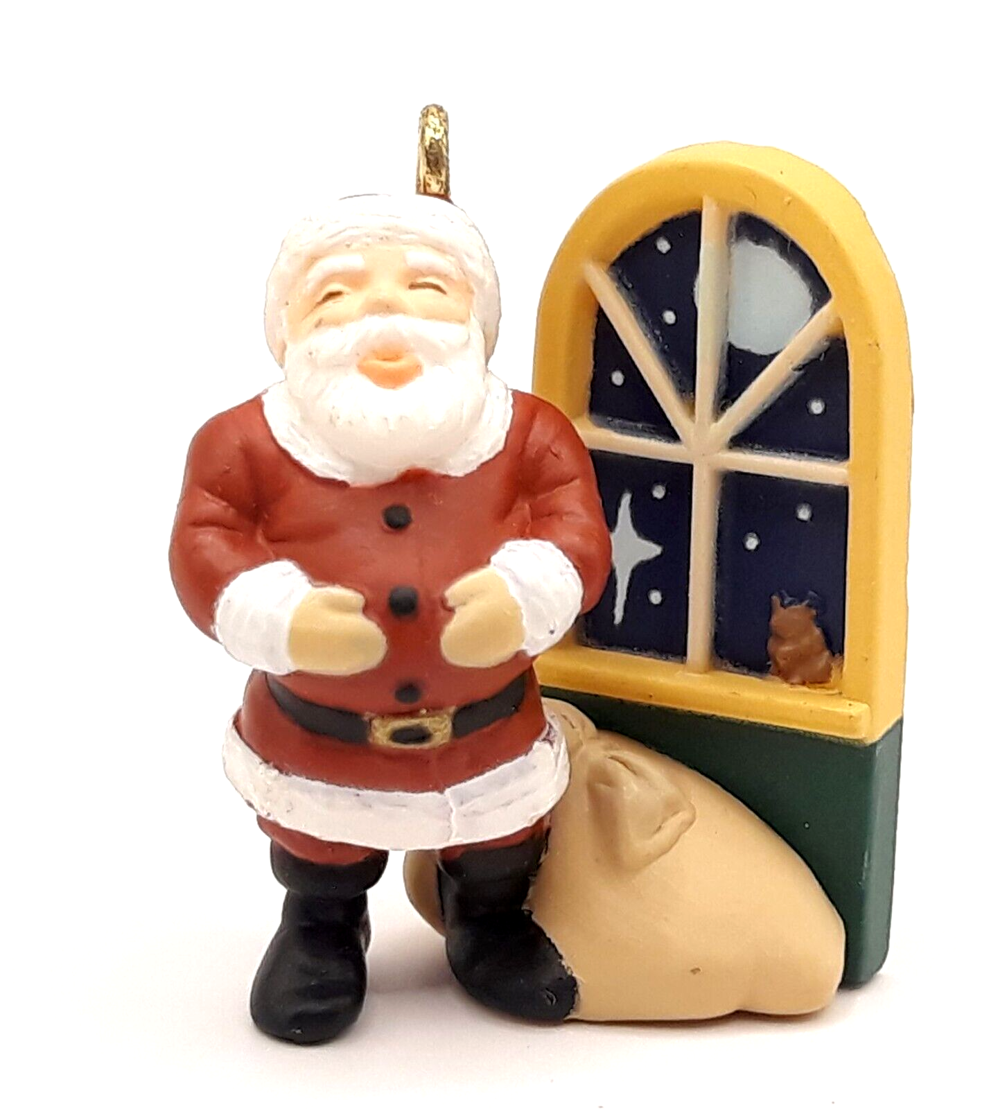 Hallmark Keepsake Miniature Ornament ~ Jolly Old Santa 1997 Night Before - $7.99