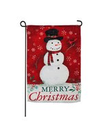 Christmas Heritage Snowman Suede Garden Flag-2 Sided Message,12.5&quot; x 18&quot; - $20.00
