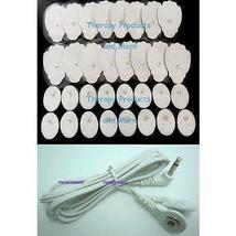 Omron PM3030 Massager Compatible Lead Wire + (16 LG+16 Sm Oval) Massage Pads - £27.13 GBP