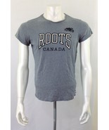 Roots Canada Boys Size Large Gray Short Sleeve Spell Out Crew Cotton T S... - $7.92