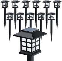 12Pcs Solar Power LED Garden Lights Auto On/Off Lamp for Patio Yard Lawn Pathway - £32.68 GBP