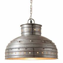 Breakfast Table hanging Pendant in Brushed Tin image 2