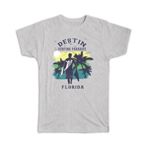 Destin USA : Gift T-Shirt Surfing Paradise Beach Tropical Vacation - £14.42 GBP