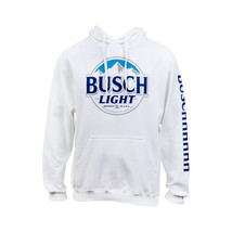 Busch Light Beer Logo White Colorway Hoodie - Large - $108.46