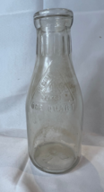 Vtg Western Maryland Dairy Milk 1 Quart Clear Glass Bottle - $29.65