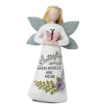 &quot;Butterflies Appear When Angels Are Near&quot; Garden Angel With Butterfly Fi... - $15.95
