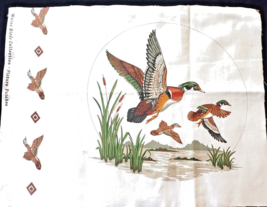 3 Wood Ducks Quilt Craft Sewing Pillow Panel 12.5&quot; x 15 7/8&quot; Cranston VIP Print - £5.50 GBP