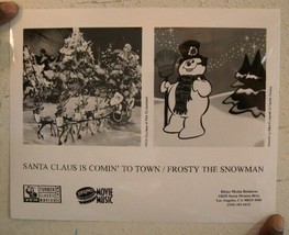 Santa Claus Est Comin&#39; Pour Ville Frosty The Bonhomme de Neige Presser Photo Man - £35.61 GBP