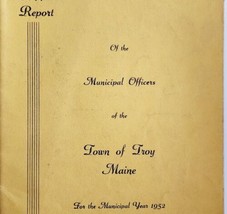 Troy Maine Annual Town Report Booklet 1952 New England Waldo County Hist... - $29.99