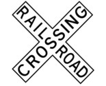 Railroad Crossing Railroad Railway Train Sticker Decal R7320 - £2.15 GBP+