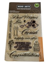 Hero Arts Photopolymer Clear Stamps Wedding Marriage Happily Ever After ... - $5.99