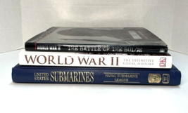 World War II Book Lot The Battle Of The Bulge, US Submarines Visual History - £12.84 GBP