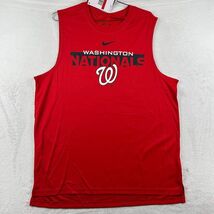 Washington Nationals Jersey Shirt Men Large Red Nike Dri-Fit Sleeveless ... - $672.22 MXN