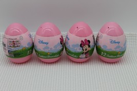 Lot of 4 Disney Minnie Jumbo Plastic Eggs 12 Tattoo Bracelets - £11.24 GBP