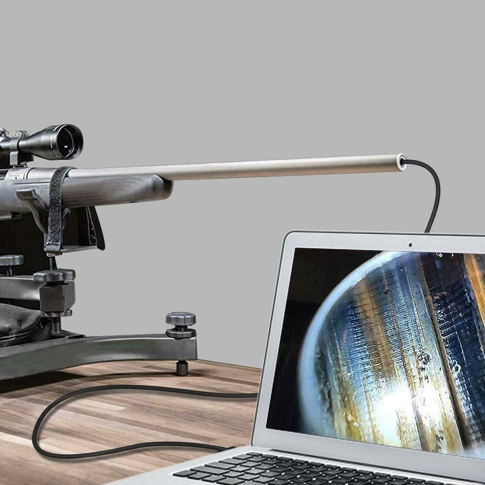 Teslong Rifle Borescope – 4.5" Screen, 45" Flexible Shaft, 5mm .20 Cal, HD Camera, LED