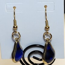 Blue Teardrop Earrings - $2.00