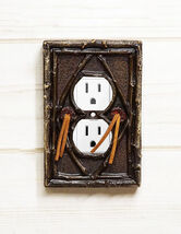 Pack of 2 Southwestern Tribal Navajo Branchwood Double Receptacle Outlet... - $25.99
