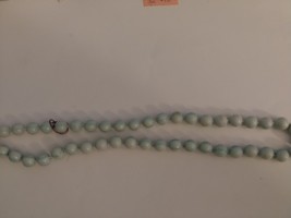 24&quot; Beaded Pale Green Necklace C-30 - $226.75 MXN