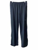 Mens Large Nike Dri Fit Black Track Pants Zippered Pockets Light Weight - £13.69 GBP