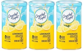 (3 Ct) Crystal Light Lemonade Drink Mix 8-Quart, 2.1-Ounce Canisters - £14.76 GBP