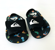 NWOT Quicksilver Toddler Boys Black Adjustable Robot Surf Beach Sandals ... - $9.85