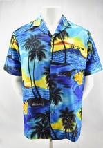 Vintage Royal Creations Hawaiian Aloha Shirt Size Medium Sunset Palm Tree Surf - £24.62 GBP