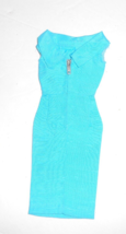 Vintage Barbie Fashion Pak Turquoise blue Silk Shantung Sheath Dress (1962-1963) - £106.70 GBP