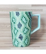 Teavana Stoneware 12 fl. oz. Coffee Mug Cup Green Blue - £11.51 GBP
