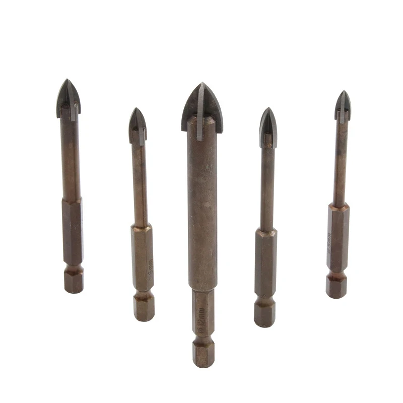 House Home Tungsten Carbide GlA Drill Bit Set Alloy Carbide Point with 4 Cutting - £20.70 GBP