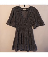 Max Studio Black/White Pattern Dress XS Fairy Babydoll Bloomcore Boho Co... - €13,90 EUR