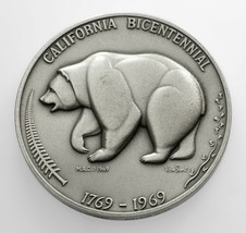 1796-1969 California Bicentennial Silver Medal. 135 grams  .999 Silver - £232.58 GBP