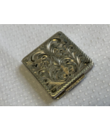 Antique 800 Silver 19th Century Poison Pillbox Mini Compact Italy Ornate... - £136.17 GBP