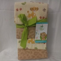 NEW Disney Baby The Lion King Simba 4 Pack Flannel Blanket Set Infant Kids  - £36.39 GBP