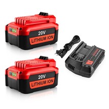 2Pack Replace 6.0Ah V20 Battery And Fast Charger For Compatible With Cra... - $129.19