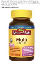 Nature Made Multi for Her With Iron  Calcium 90 Tablets Gluten-Free, 1/2027 - €6,69 EUR