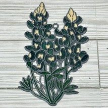 Vintage LUPINE Leguminosae Flower Suncatcher Green Cream Glitter - £10.22 GBP