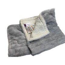 Parents Choice Gray Fur Sherpa Blanket baby 31x38 Warm Cozy Soft - £21.79 GBP